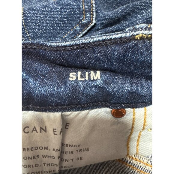 AMERICAN EAGLE NEXT LEVEL AIRFLEX WOMENS 28X30 DENIM BLUE STRETCH SLIM STRAIGHT - Picture 9 of 9